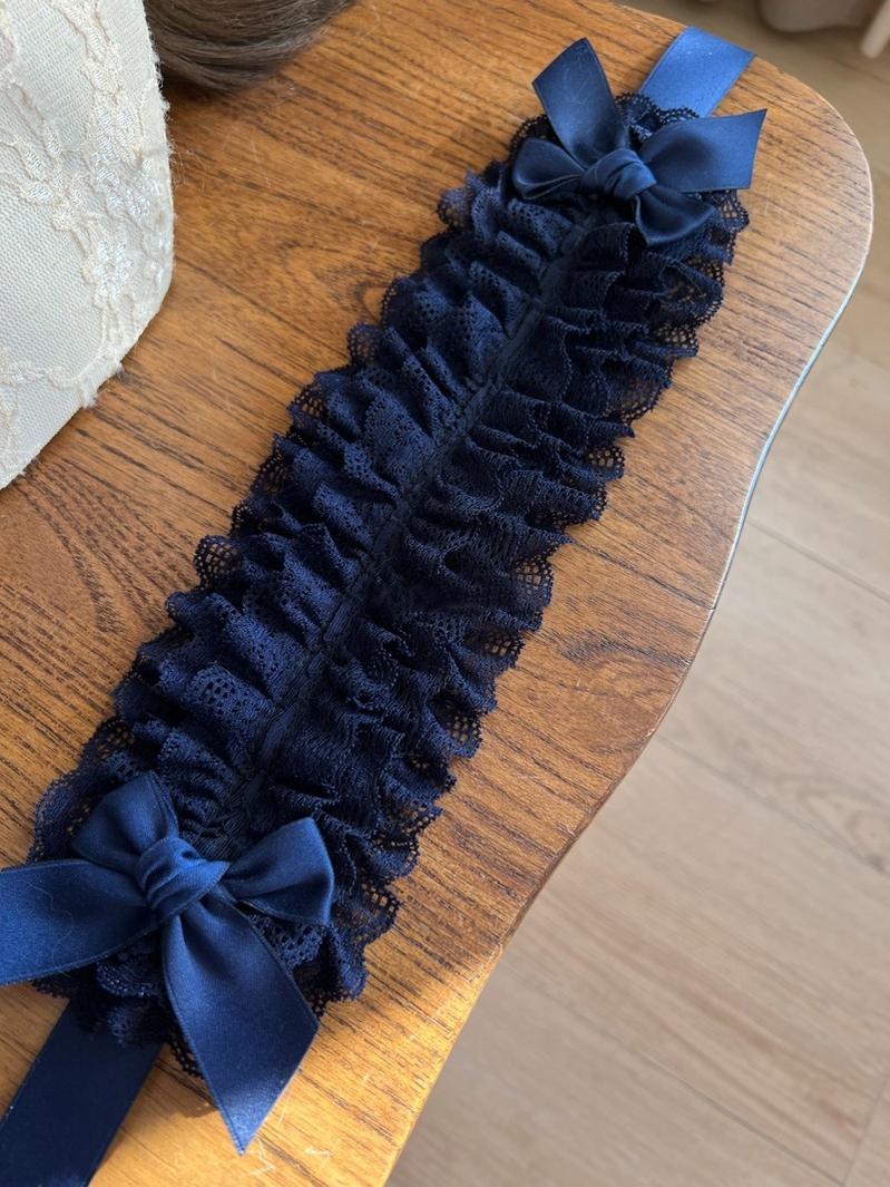 Customized Elegant Lolita Bow Lace KC Headdress - Image 24