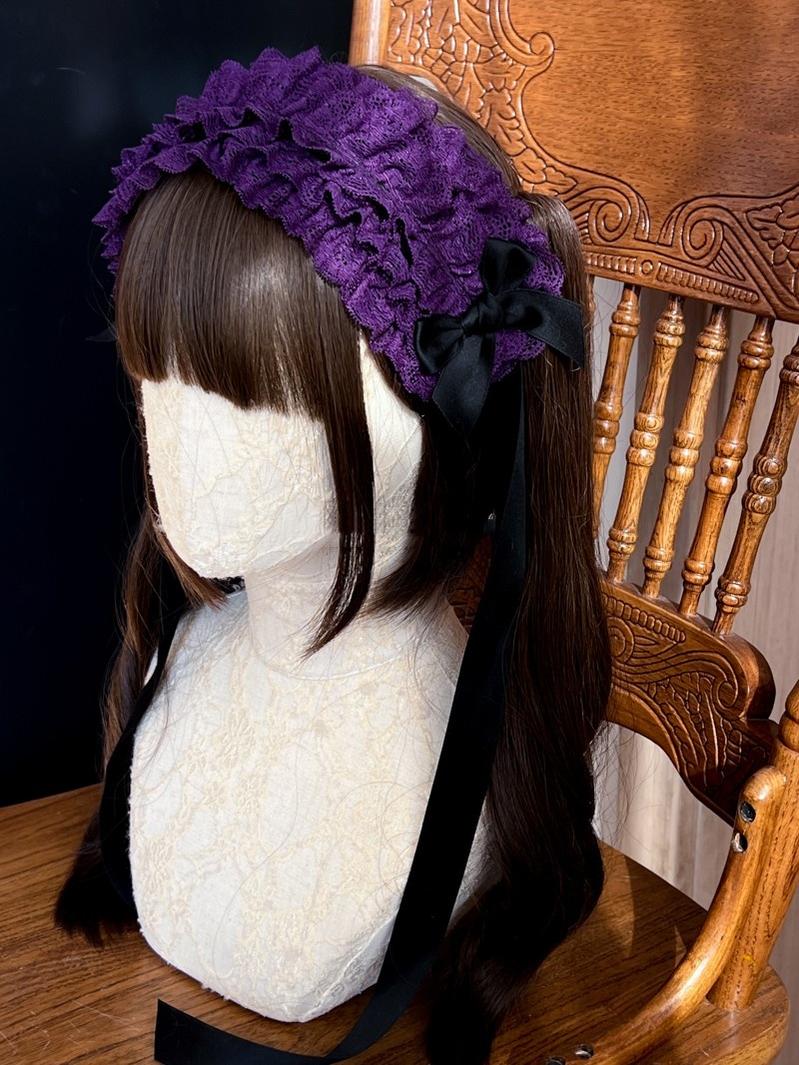 Customized Elegant Lolita Bow Lace KC Headdress - Image 25