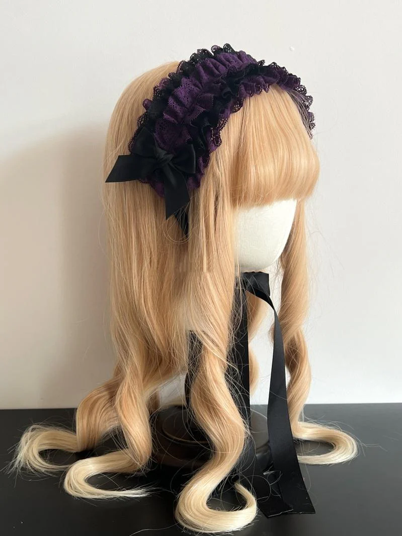 Customized Elegant Lolita Bow Lace KC Headdress - Image 26