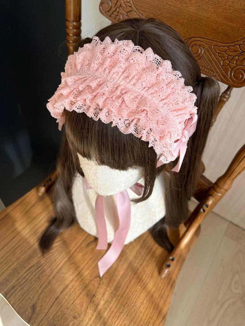 Customized Elegant Lolita Bow Lace KC Headdress - Image 3