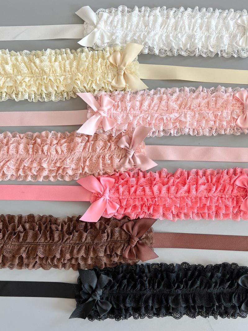 Customized Elegant Lolita Bow Lace KC Headdress - Image 49