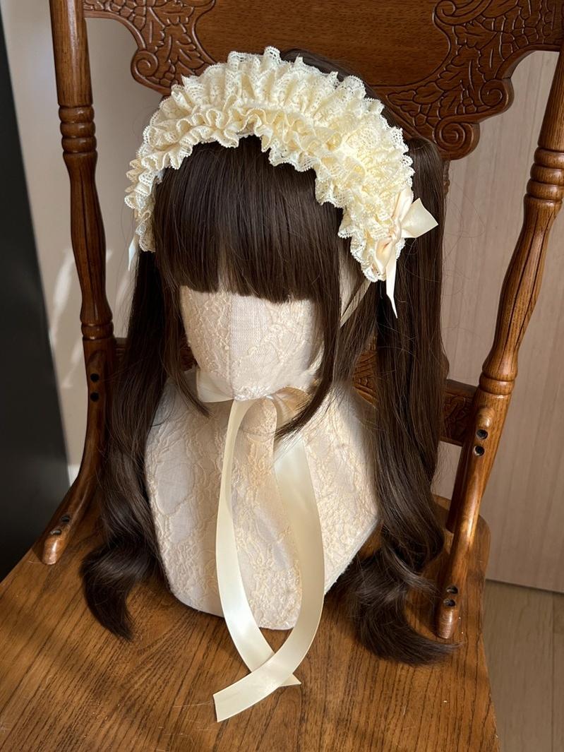 Customized Elegant Lolita Bow Lace KC Headdress - Image 6