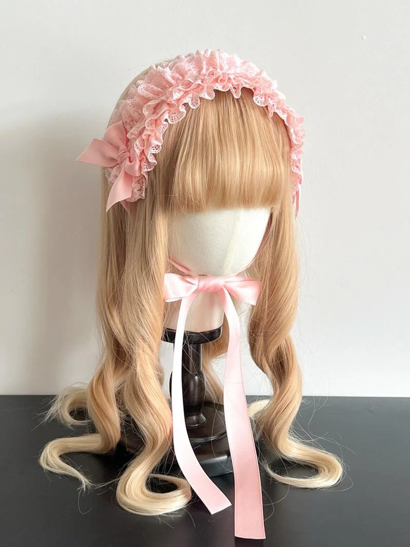 Customized Elegant Lolita Bow Lace KC Headdress - Image 9