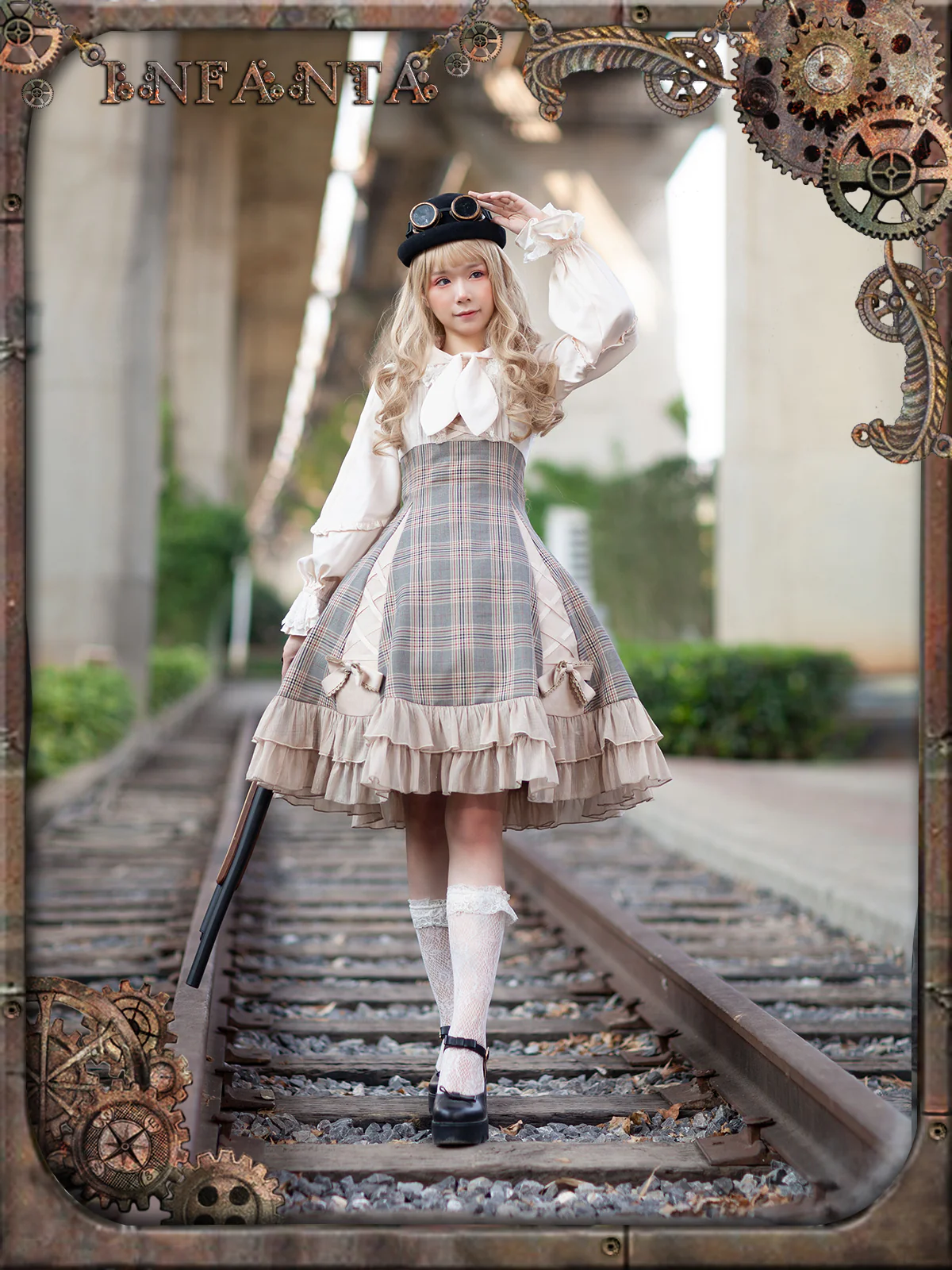 Memoirs of Backlight - Elegant Plaid Lolita JSK Dress - Image 12