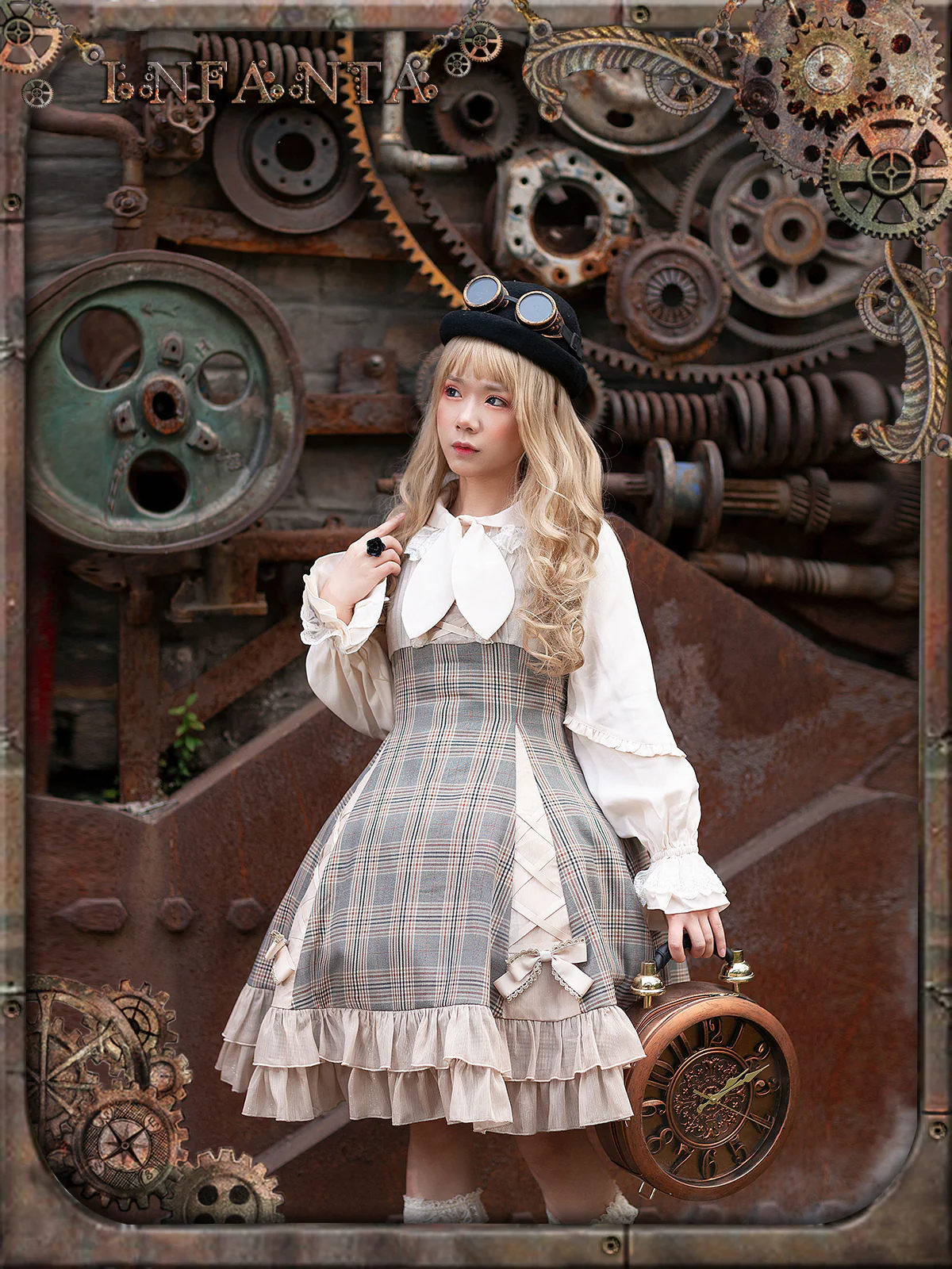 Memoirs of Backlight - Elegant Plaid Lolita JSK Dress - Image 13