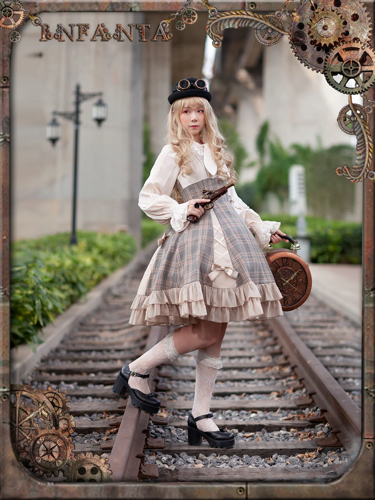 Memoirs of Backlight - Elegant Plaid Lolita JSK Dress - Image 17