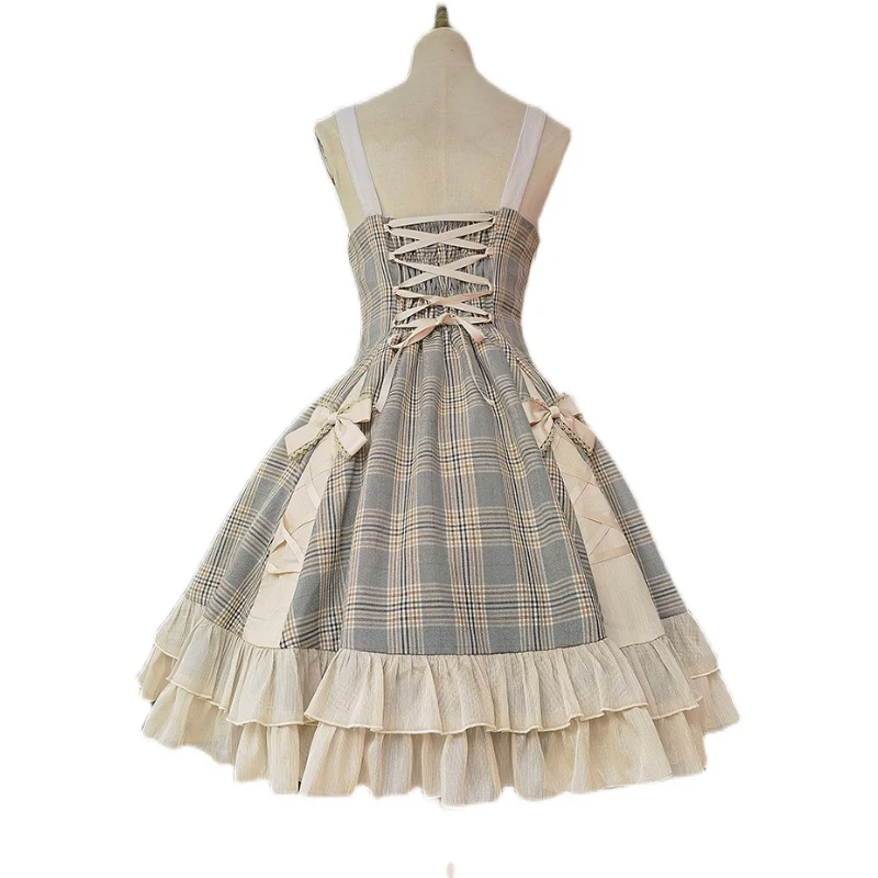 Memoirs of Backlight - Elegant Plaid Lolita JSK Dress - Image 3