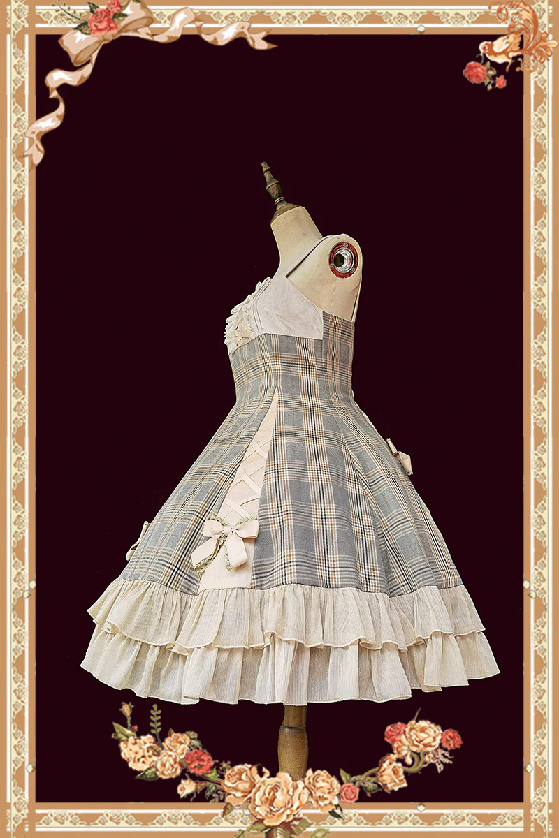Memoirs of Backlight - Elegant Plaid Lolita JSK Dress - Image 4