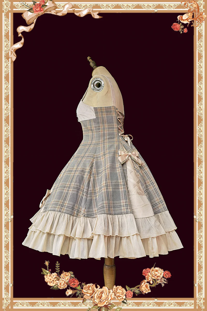 Memoirs of Backlight - Elegant Plaid Lolita JSK Dress - Image 5