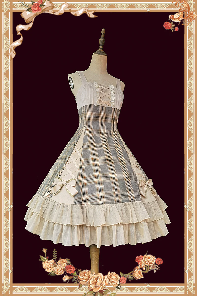 Memoirs of Backlight - Elegant Plaid Lolita JSK Dress - Image 6