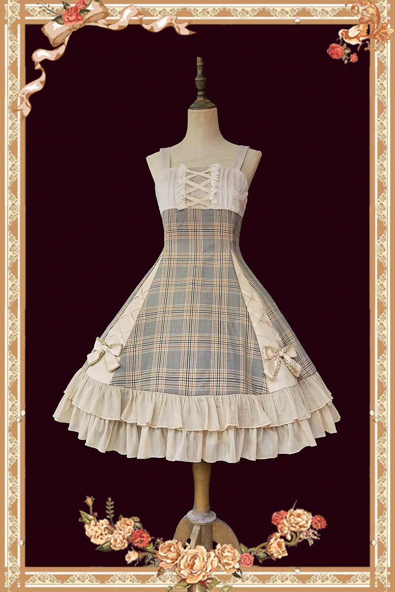 Memoirs of Backlight - Elegant Plaid Lolita JSK Dress - Image 7