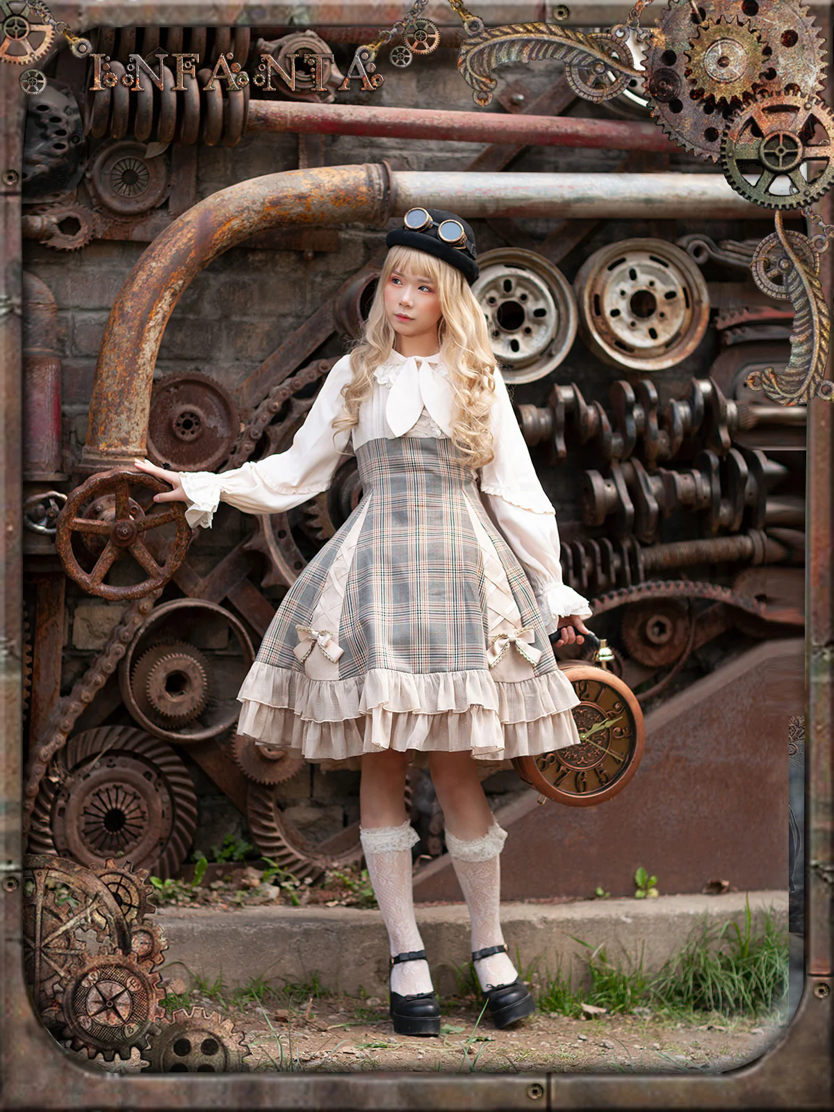 Memoirs of Backlight - Elegant Plaid Lolita JSK Dress - Image 9