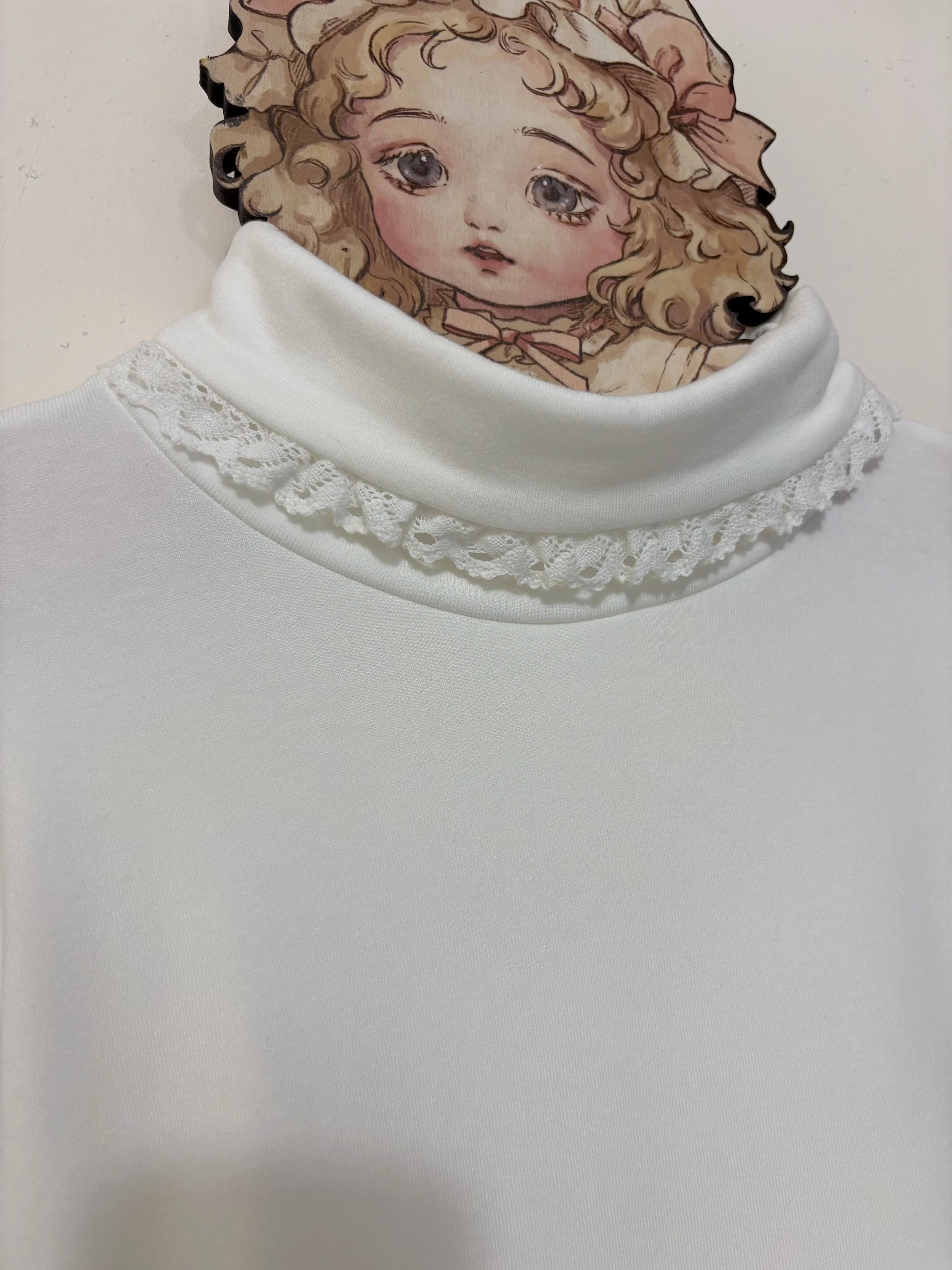 Mengfuzi - Kawaii Lolita High-neck Inner Wear, Fuzzy Cuffs - Image 4