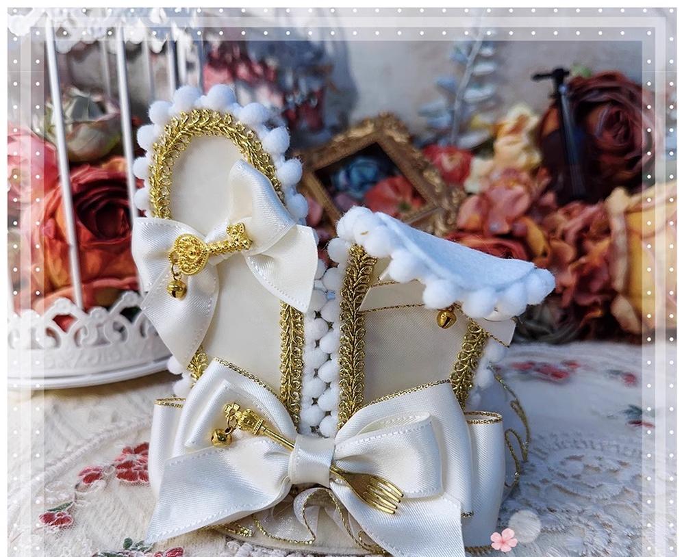 Menglu - Lolita Top Hat Rabbit Ear Bow Lolita Headdress Multicolors - Image 6