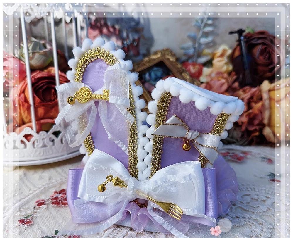Menglu - Lolita Top Hat Rabbit Ear Bow Lolita Headdress Multicolors - Image 7