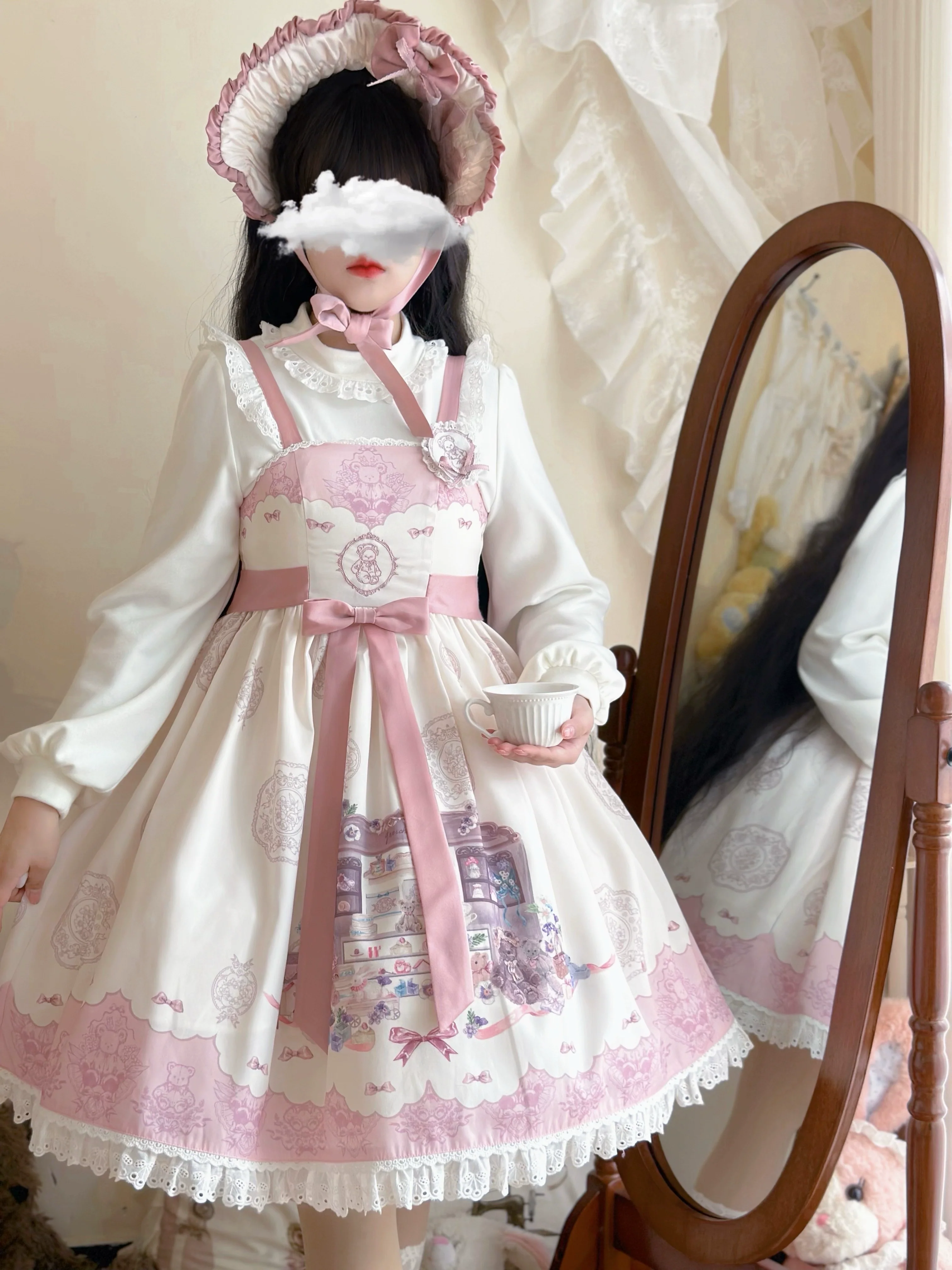 MeowMeow - Winter Lolita Top Autumn Winter Puff sleeve Innerwear - Image 2