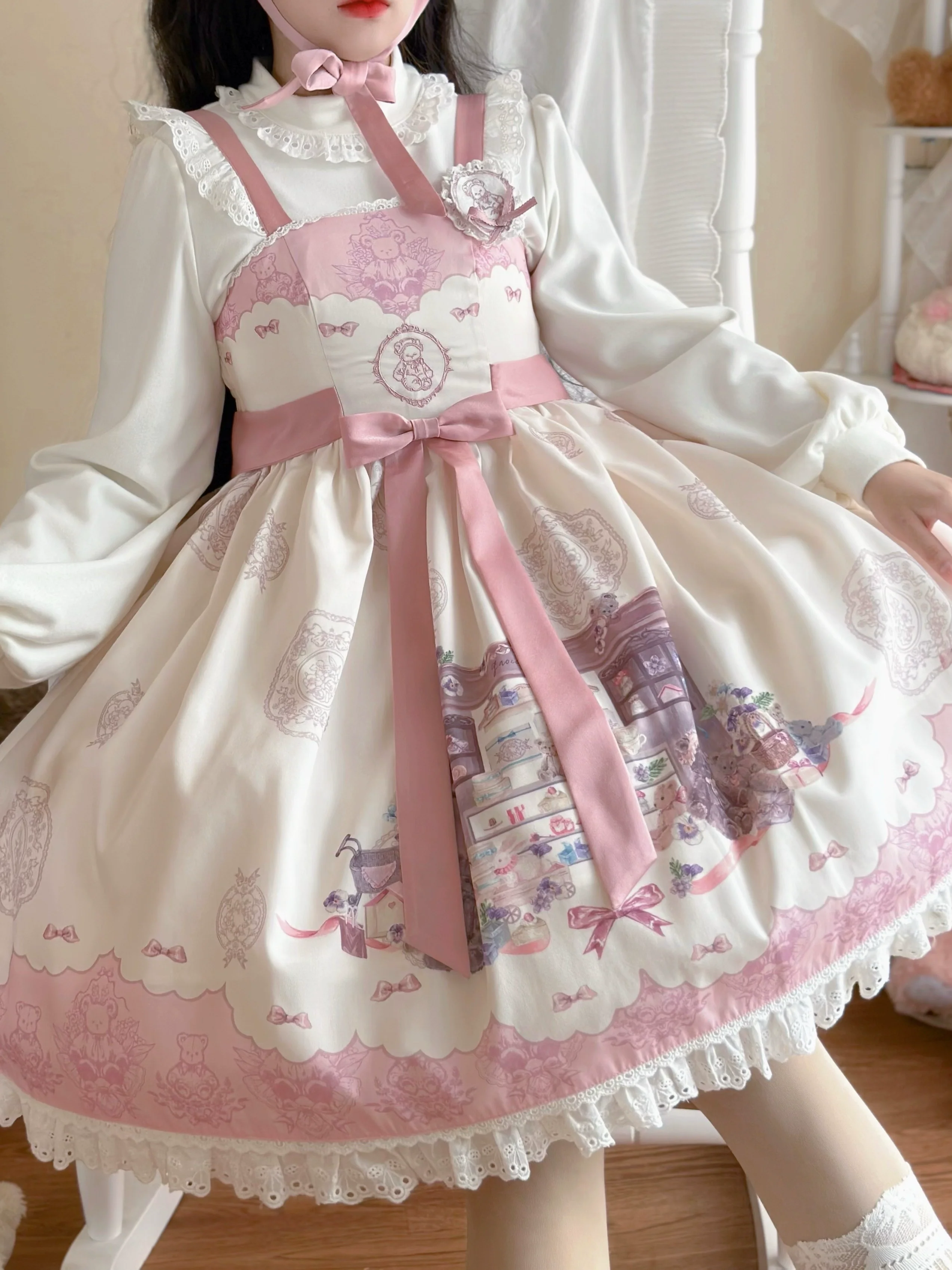 MeowMeow - Winter Lolita Top Autumn Winter Puff sleeve Innerwear - Image 3