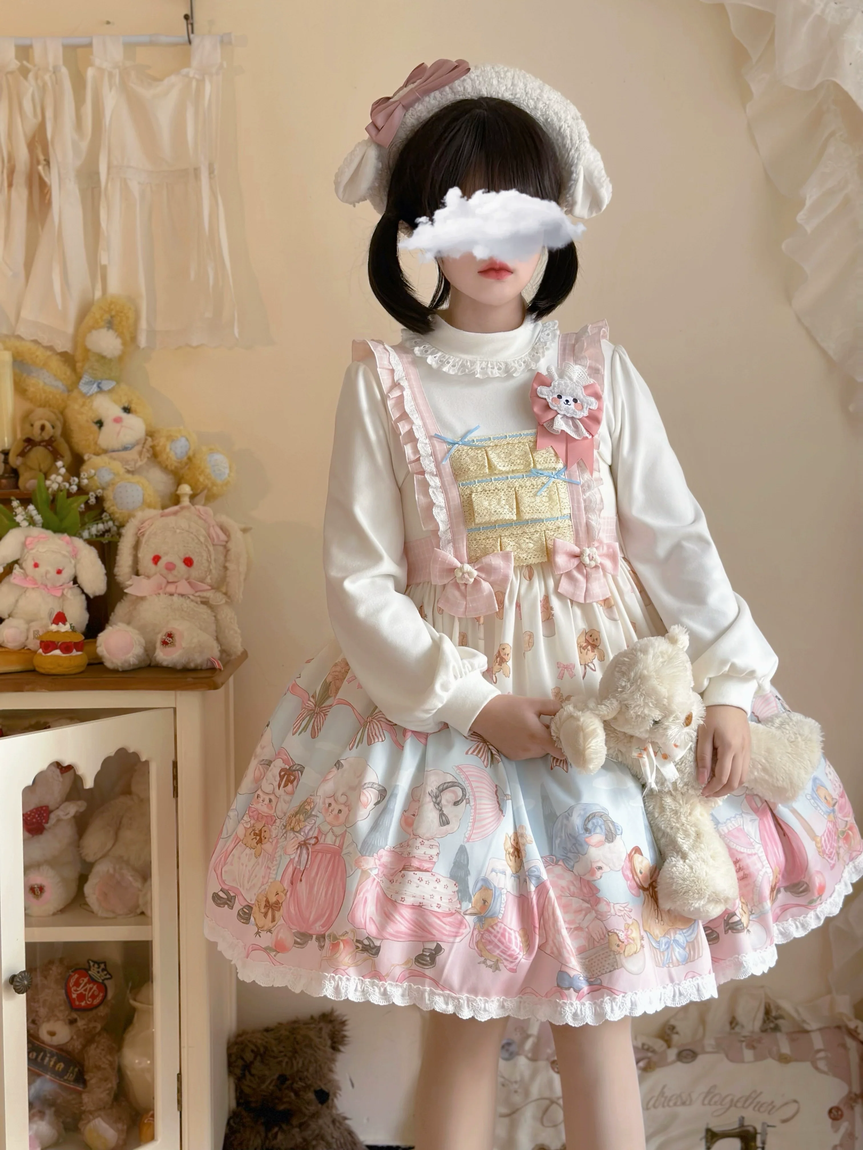MeowMeow - Winter Lolita Top Autumn Winter Puff sleeve Innerwear - Image 4