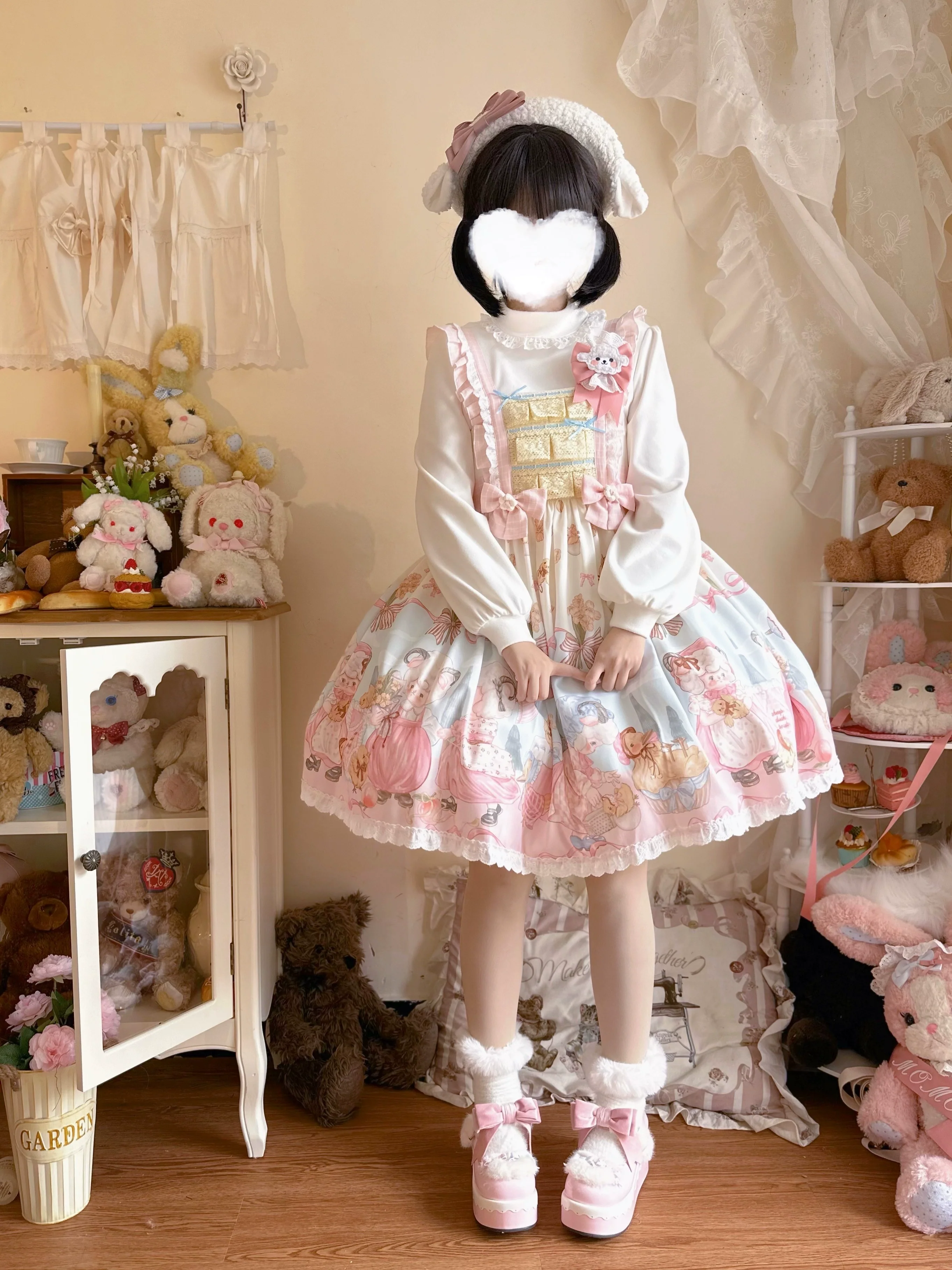 MeowMeow - Winter Lolita Top Autumn Winter Puff sleeve Innerwear - Image 5