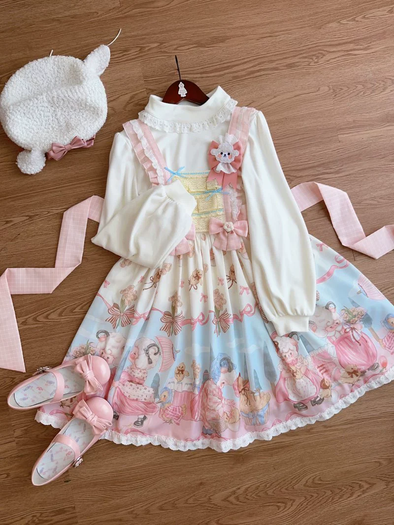 MeowMeow - Winter Lolita Top Autumn Winter Puff sleeve Innerwear - Image 6