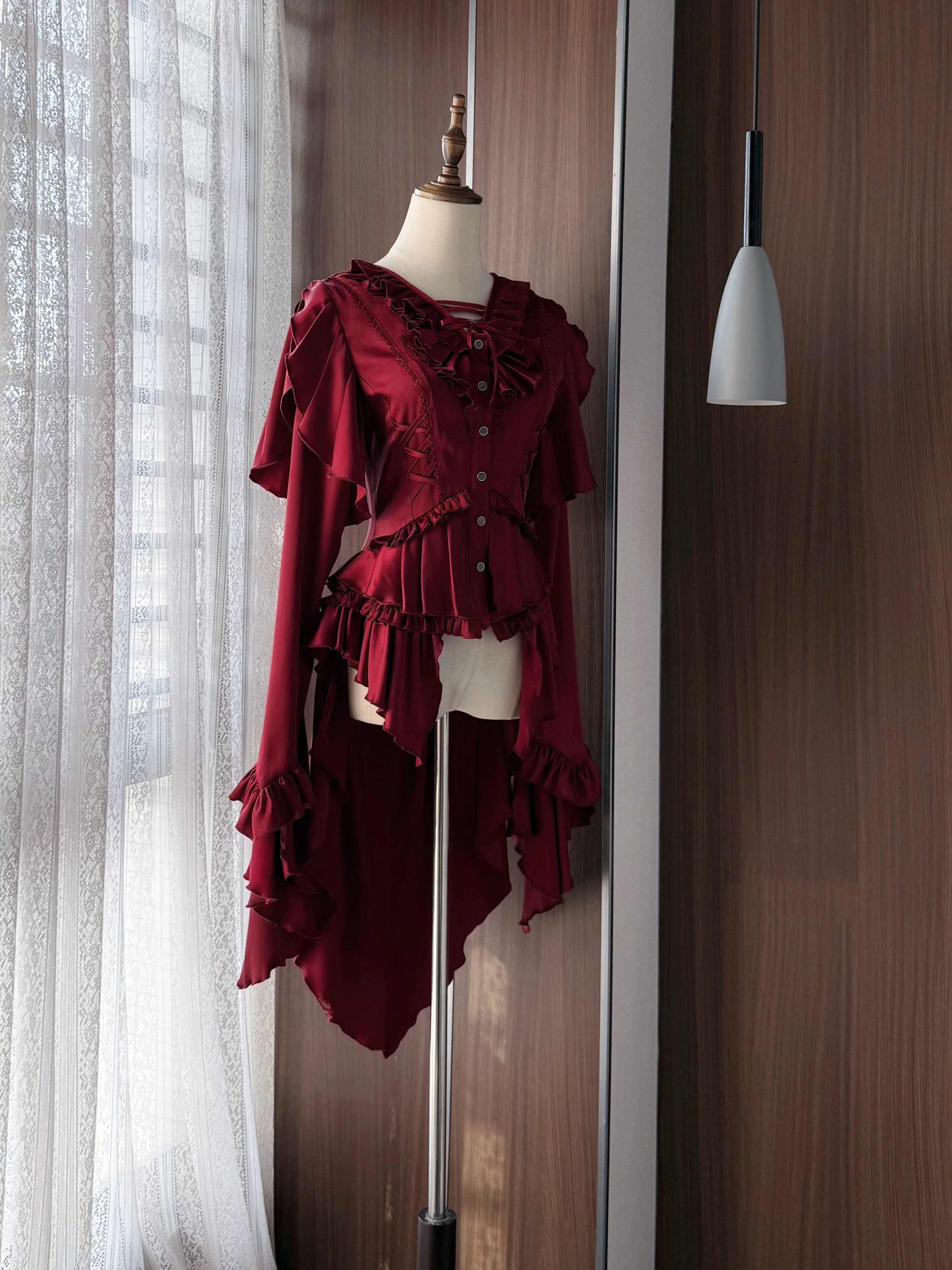 Abyssal Echo - Mermaid Inspired Ouji Lolita Shirt & Side Zipper SK Dress - Image 3