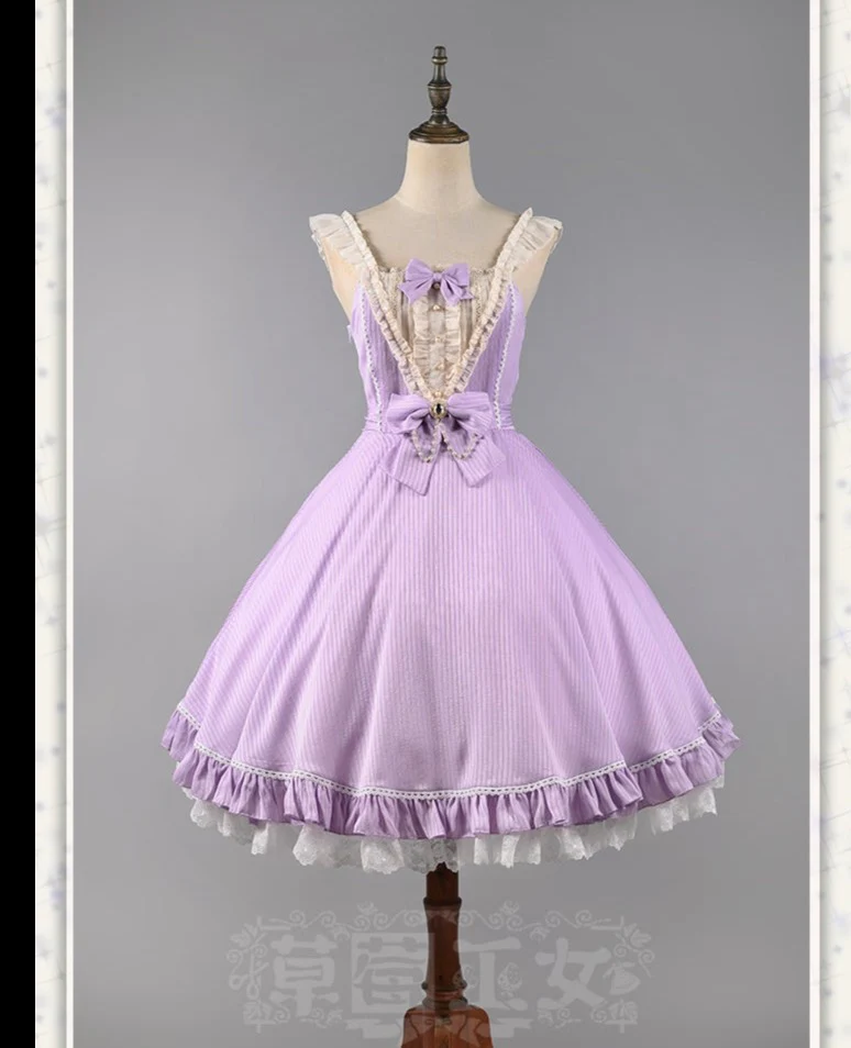 Midsummer Star - Silver Foil Printing Lolita OP Dress - Image 10
