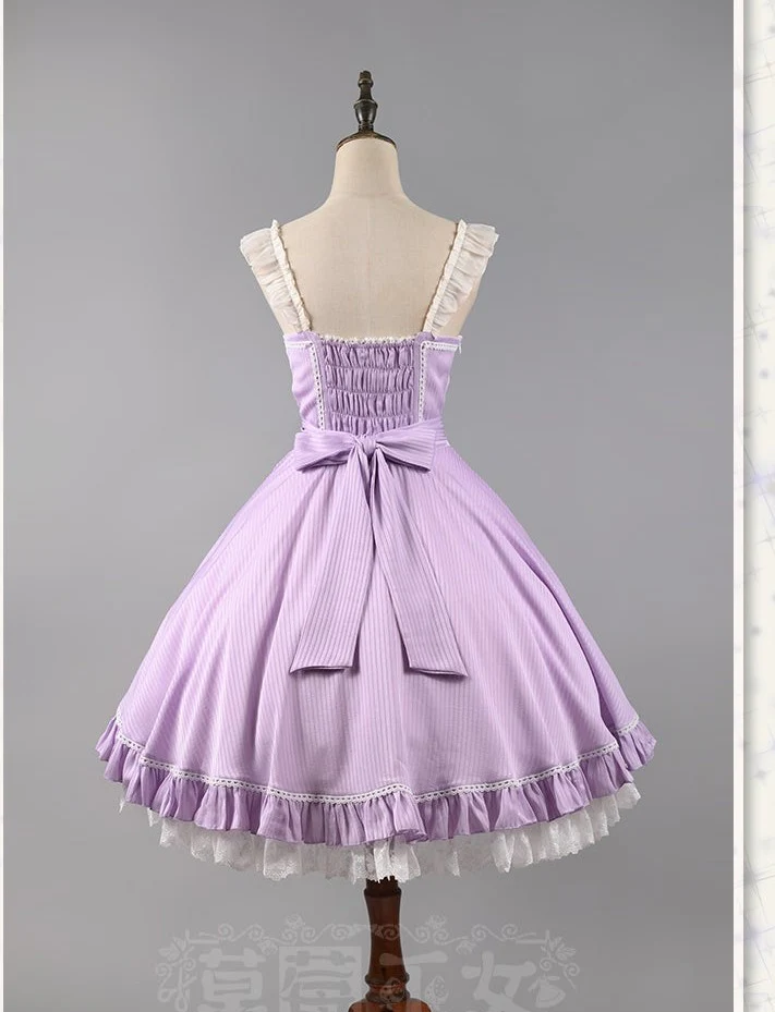 Midsummer Star - Silver Foil Printing Lolita OP Dress - Image 11
