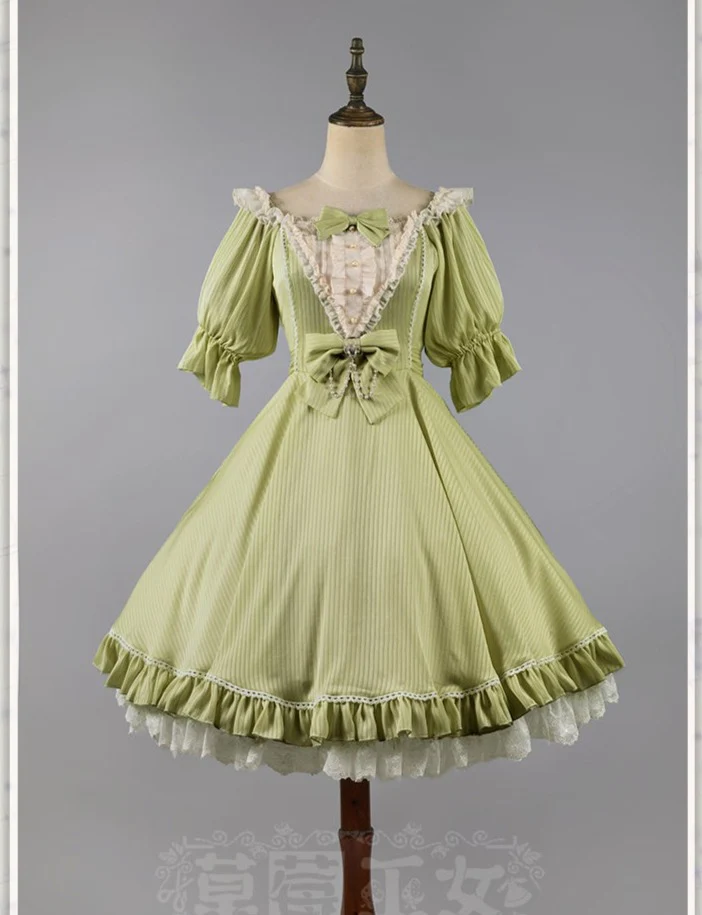 Midsummer Star - Silver Foil Printing Lolita OP Dress - Image 8
