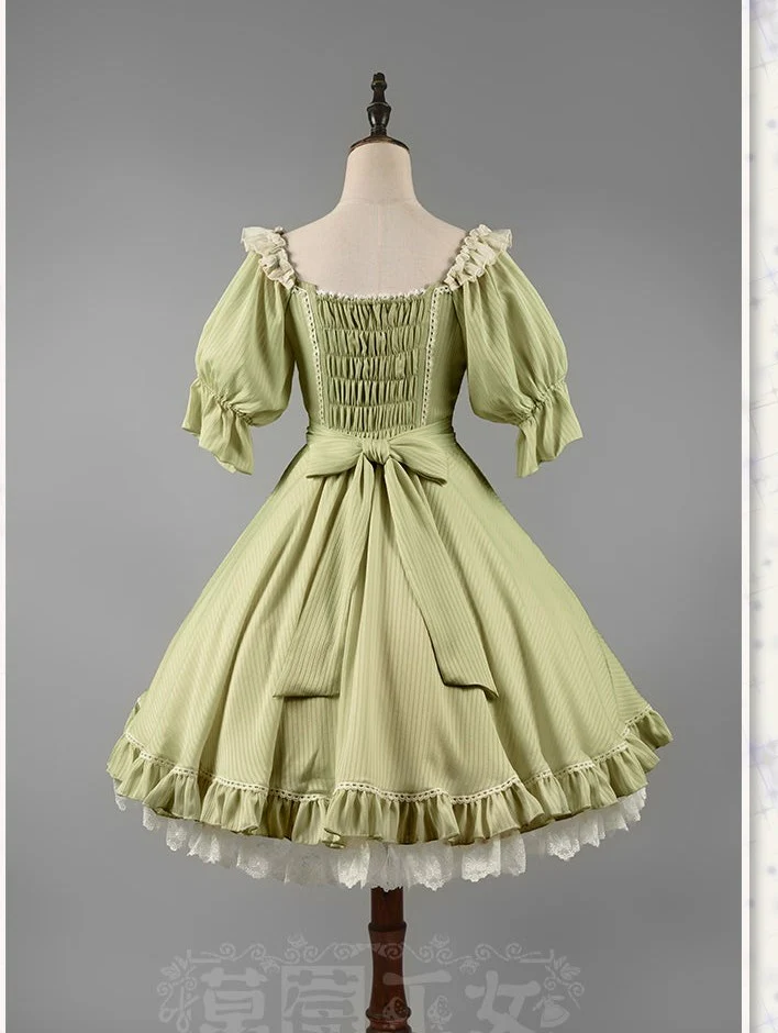 Midsummer Star - Silver Foil Printing Lolita OP Dress - Image 9