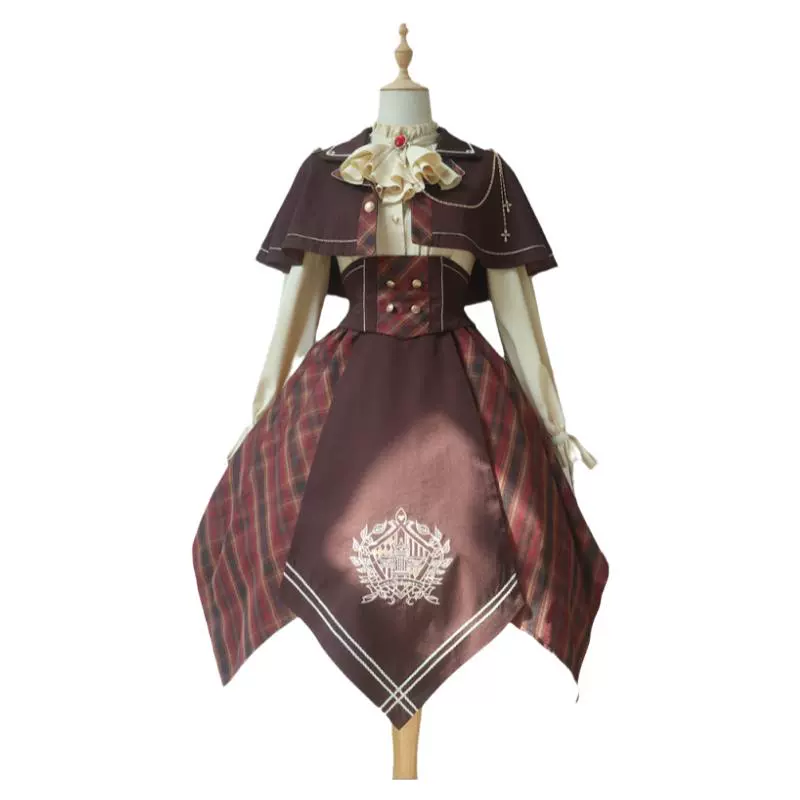 Queen's Game - Military Lolita OP, Ouji Plaid Lolita Dress Set - Image 26