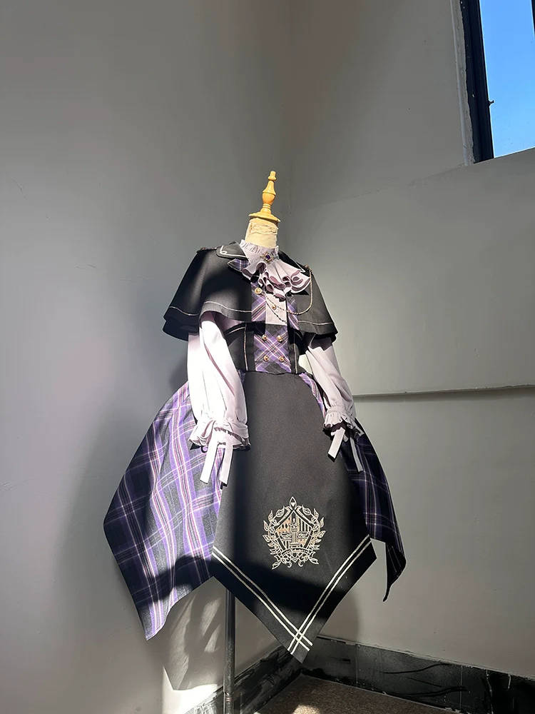 Queen's Game - Military Lolita OP, Ouji Plaid Lolita Dress Set - Image 28