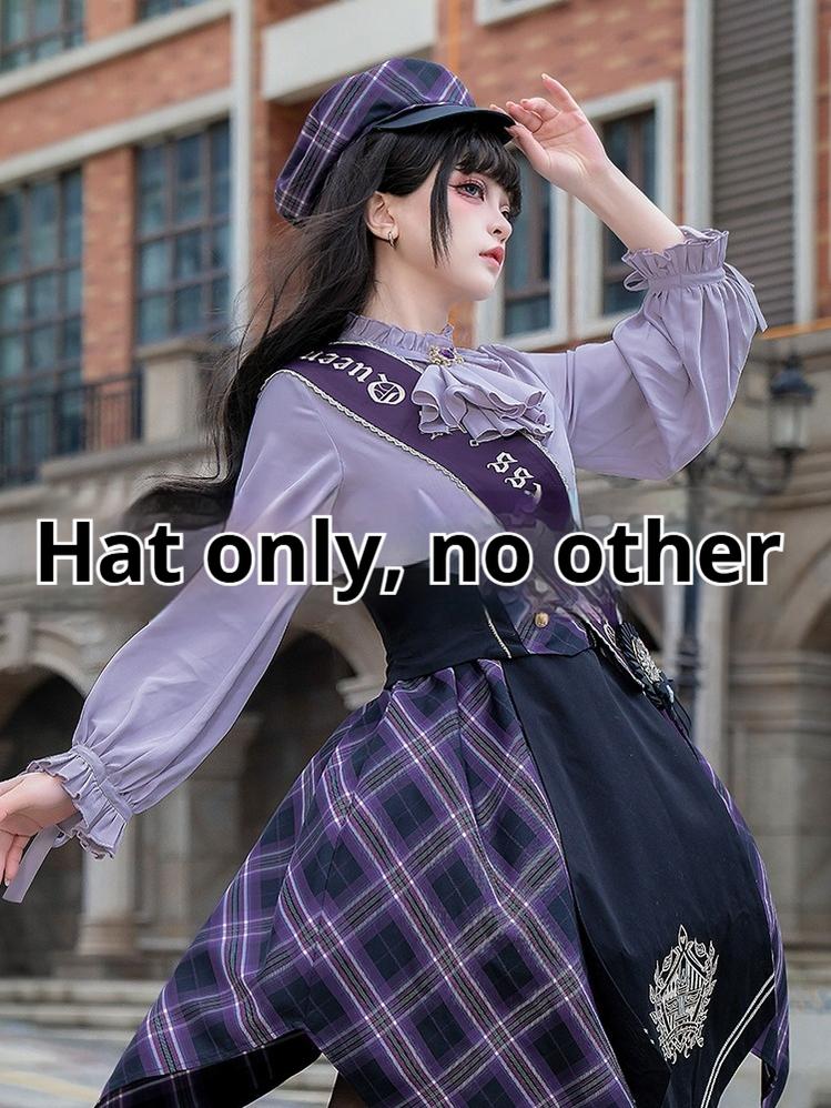 Queen's Game - Military Lolita OP, Ouji Plaid Lolita Dress Set - Image 37