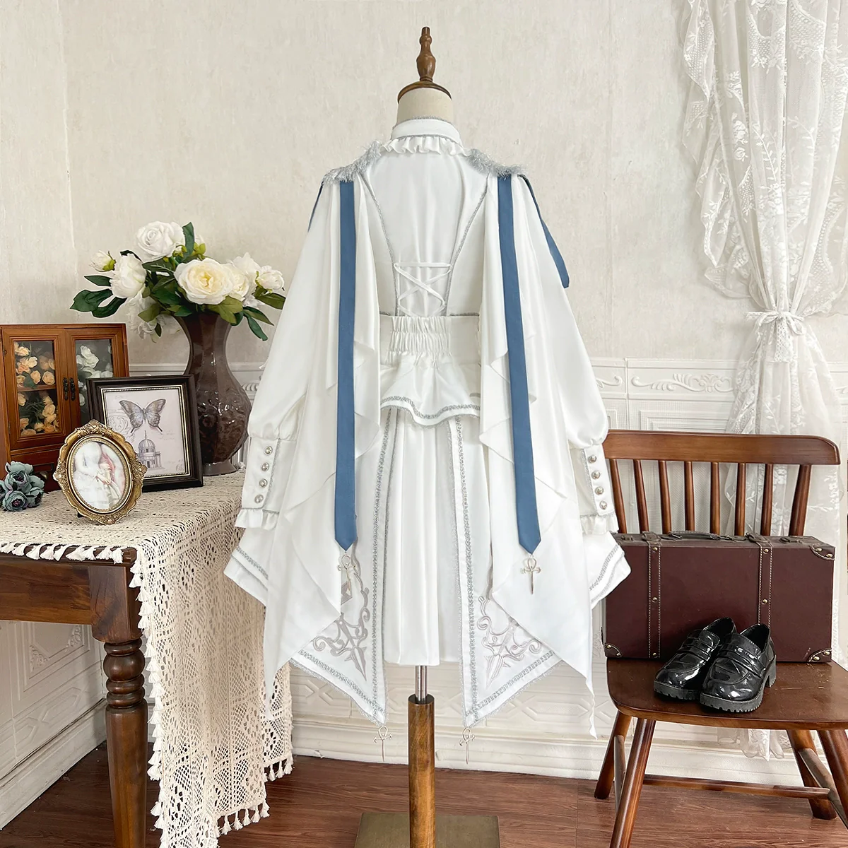 Luminous Cavalier - Military Lolita Skirt Set Long-Sleeved Shirt - Image 11