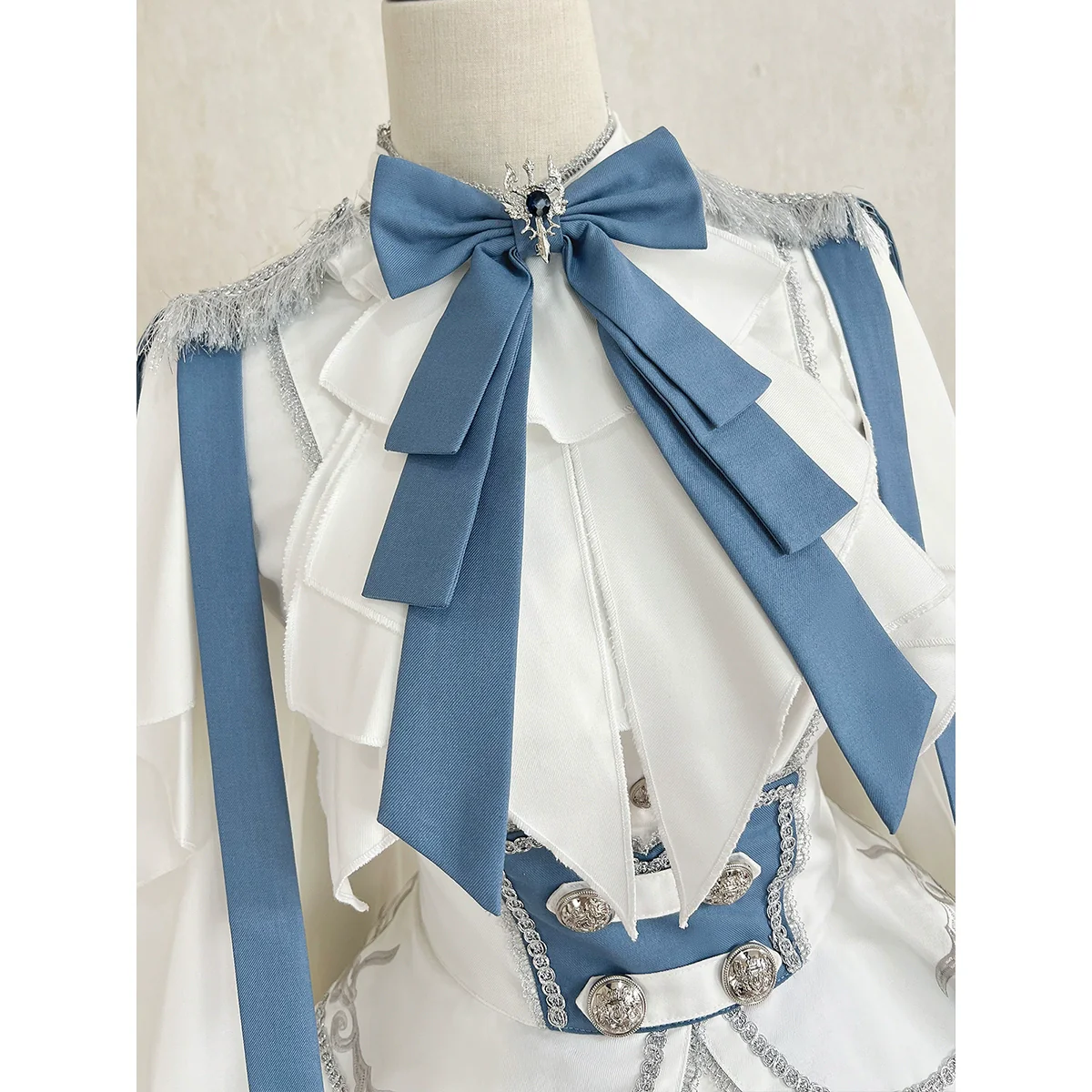 Luminous Cavalier - Military Lolita Skirt Set Long-Sleeved Shirt - Image 12