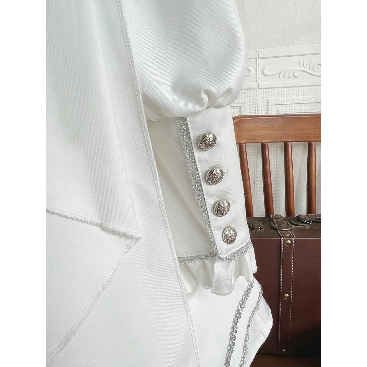 Luminous Cavalier - Military Lolita Skirt Set Long-Sleeved Shirt - Image 13