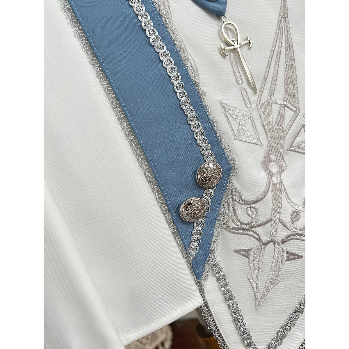 Luminous Cavalier - Military Lolita Skirt Set Long-Sleeved Shirt - Image 14