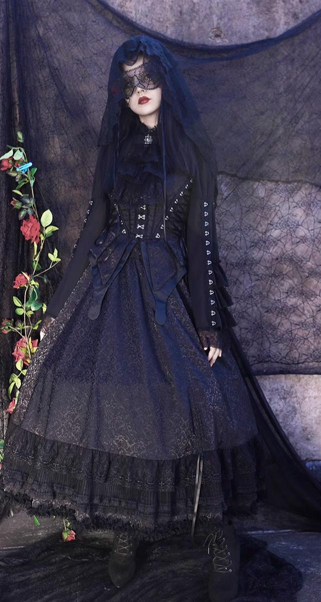 Herbarium - Gothic Lolita Skirt Set Vest Blouse Multicolors - Image 4