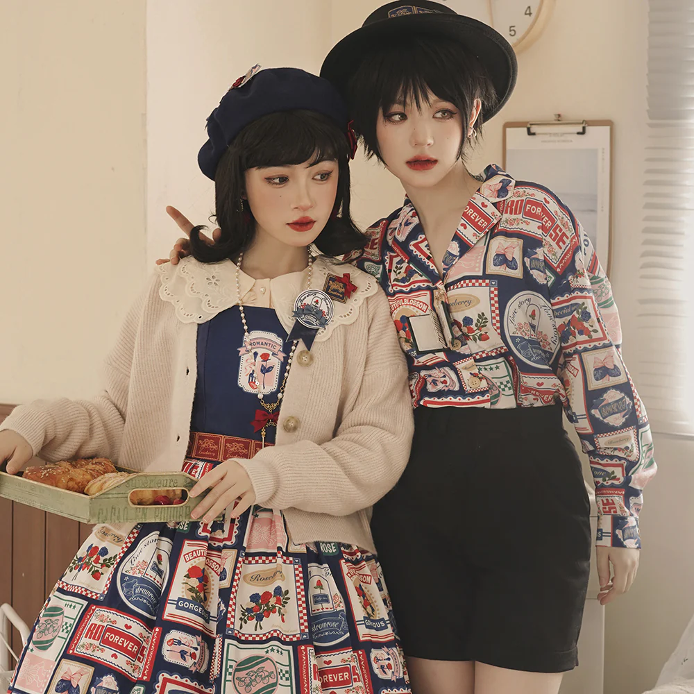 Berry Rose Lolita Accessories Collection KC Beret Necklace - Image 4