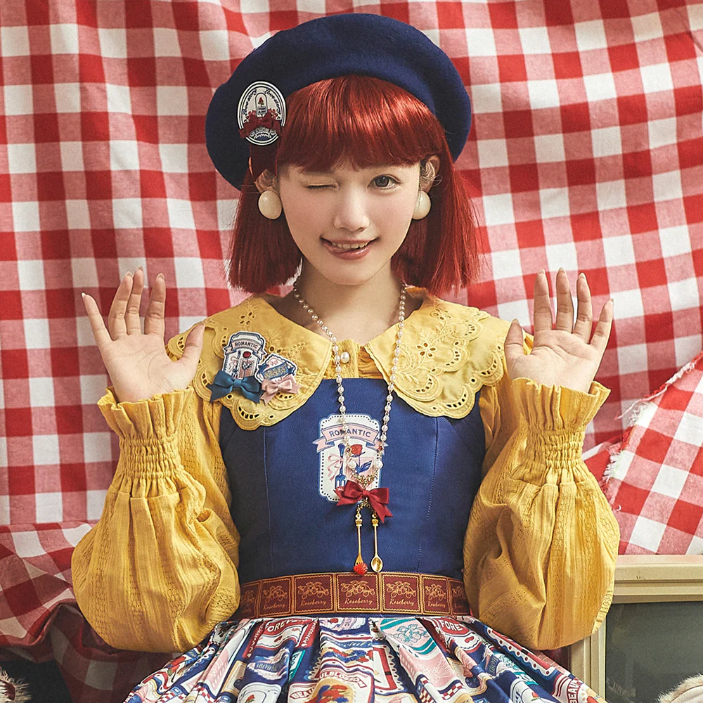 Berry Rose Lolita Accessories Collection KC Beret Necklace - Image 8