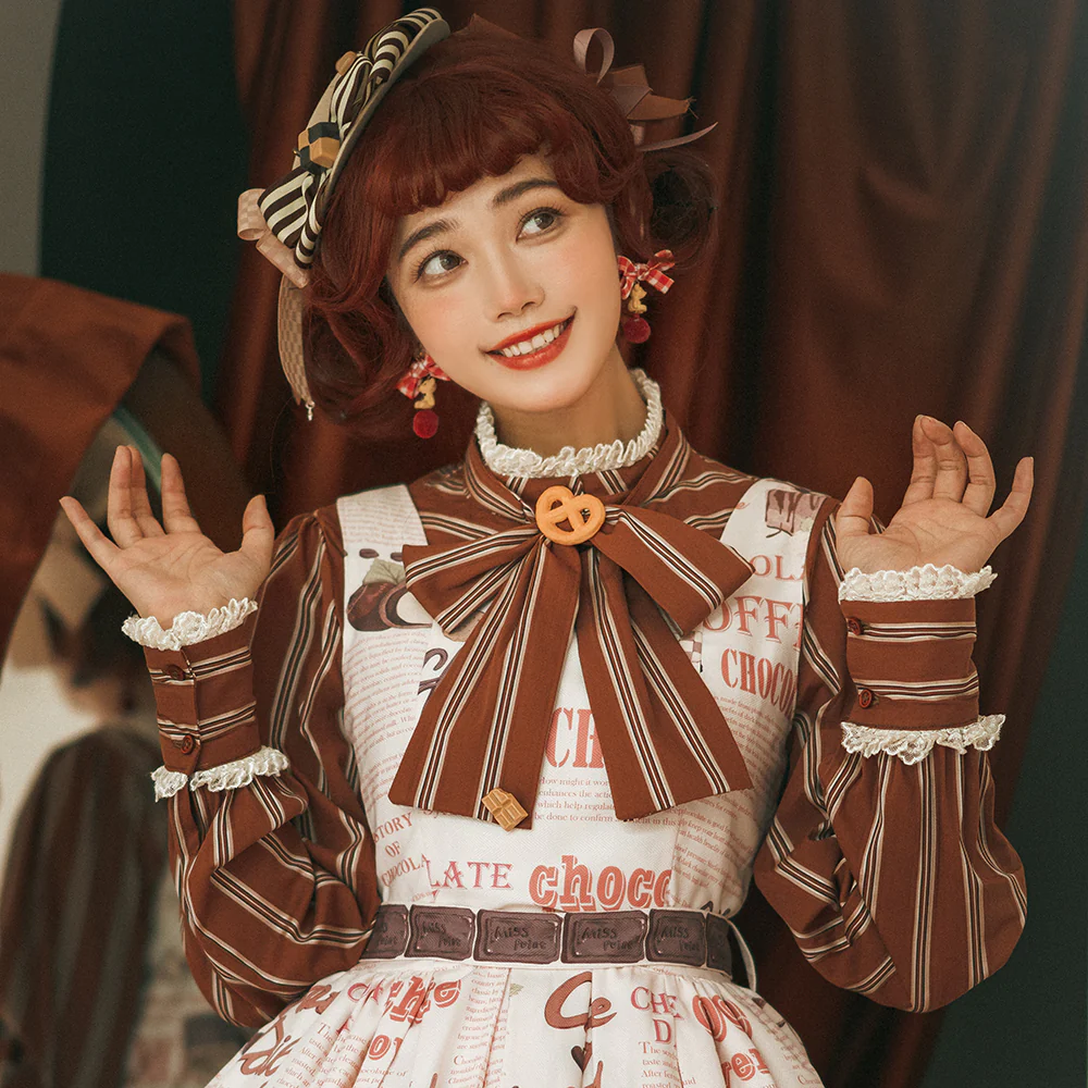 Chocolate Daily Lolita Bow KC Brooch - Image 6