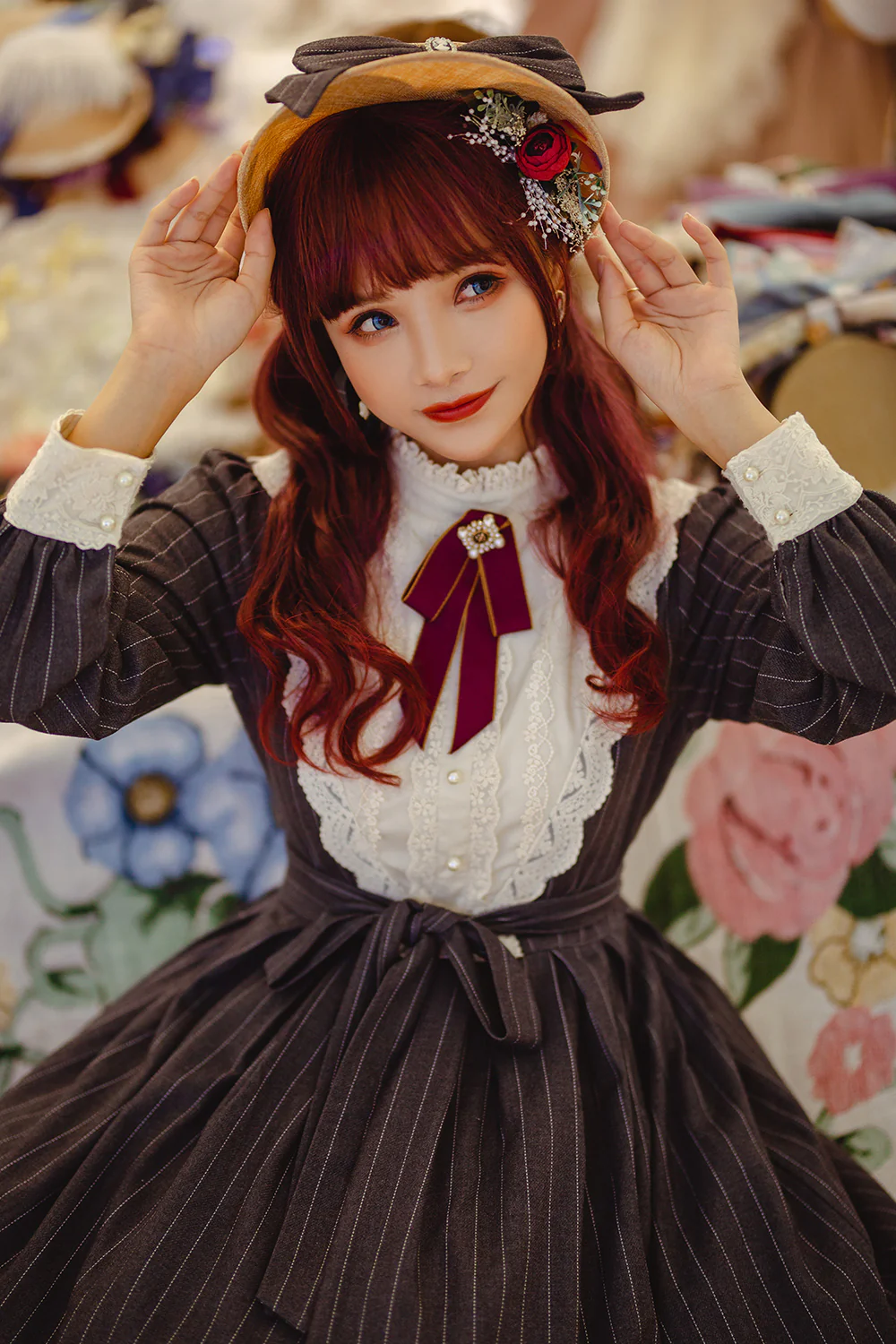Miss point - Rose Silhouette - Vintage Classic Lolita OP - Image 13