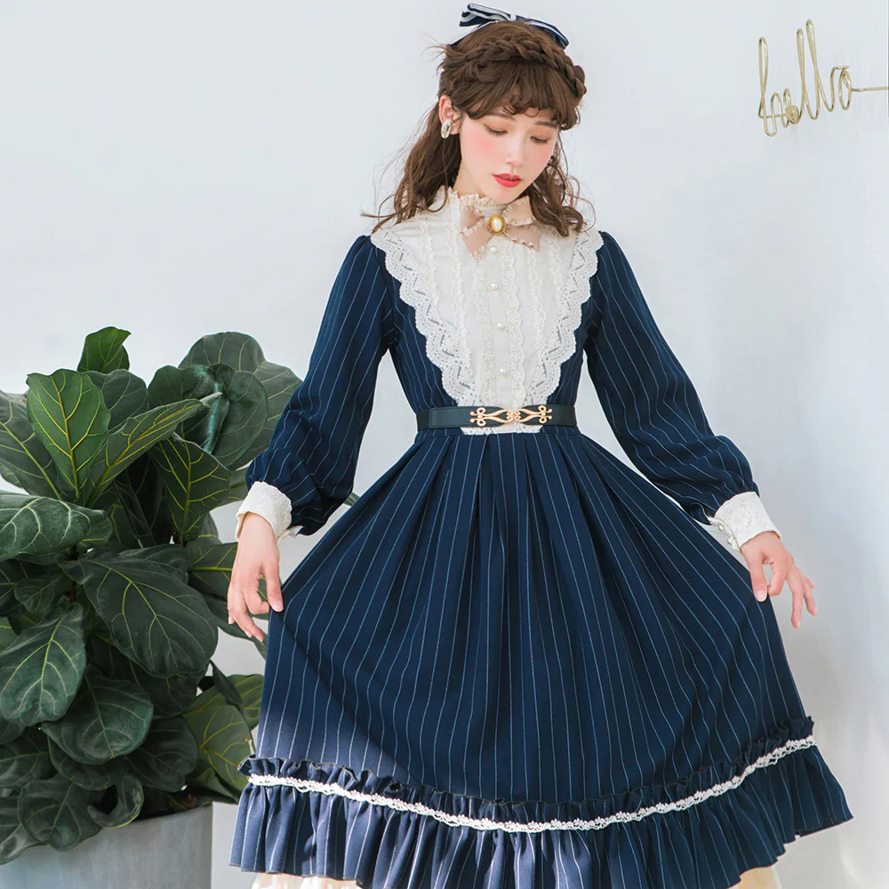 Miss point - Rose Silhouette - Vintage Classic Lolita OP - Image 2