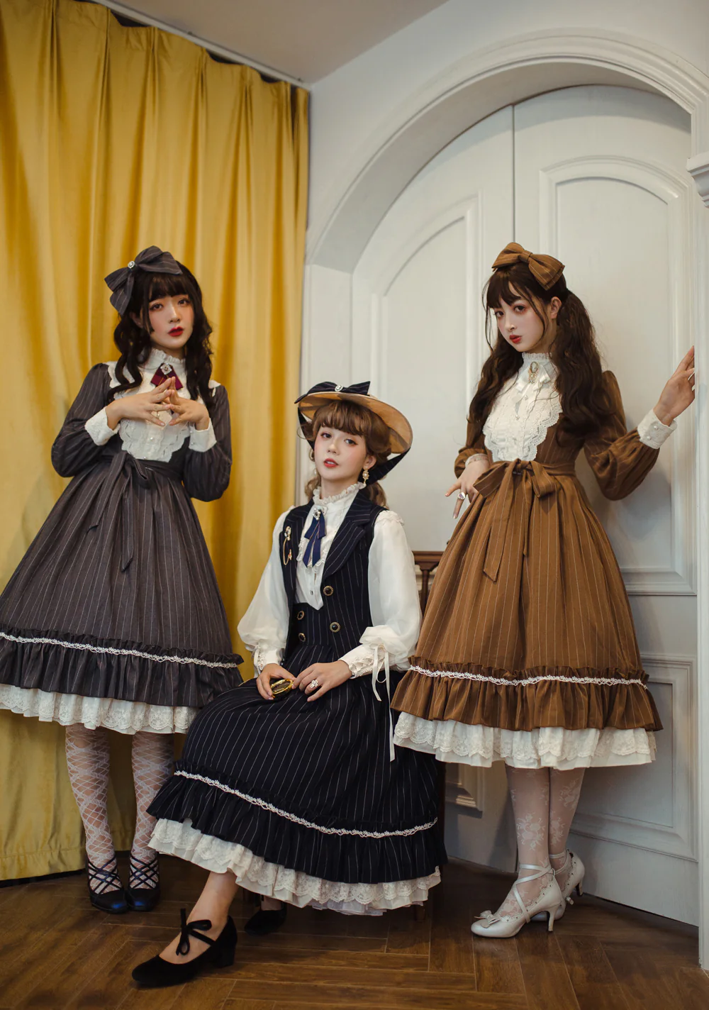 Miss point - Rose Silhouette - Vintage Classic Lolita OP - Image 26