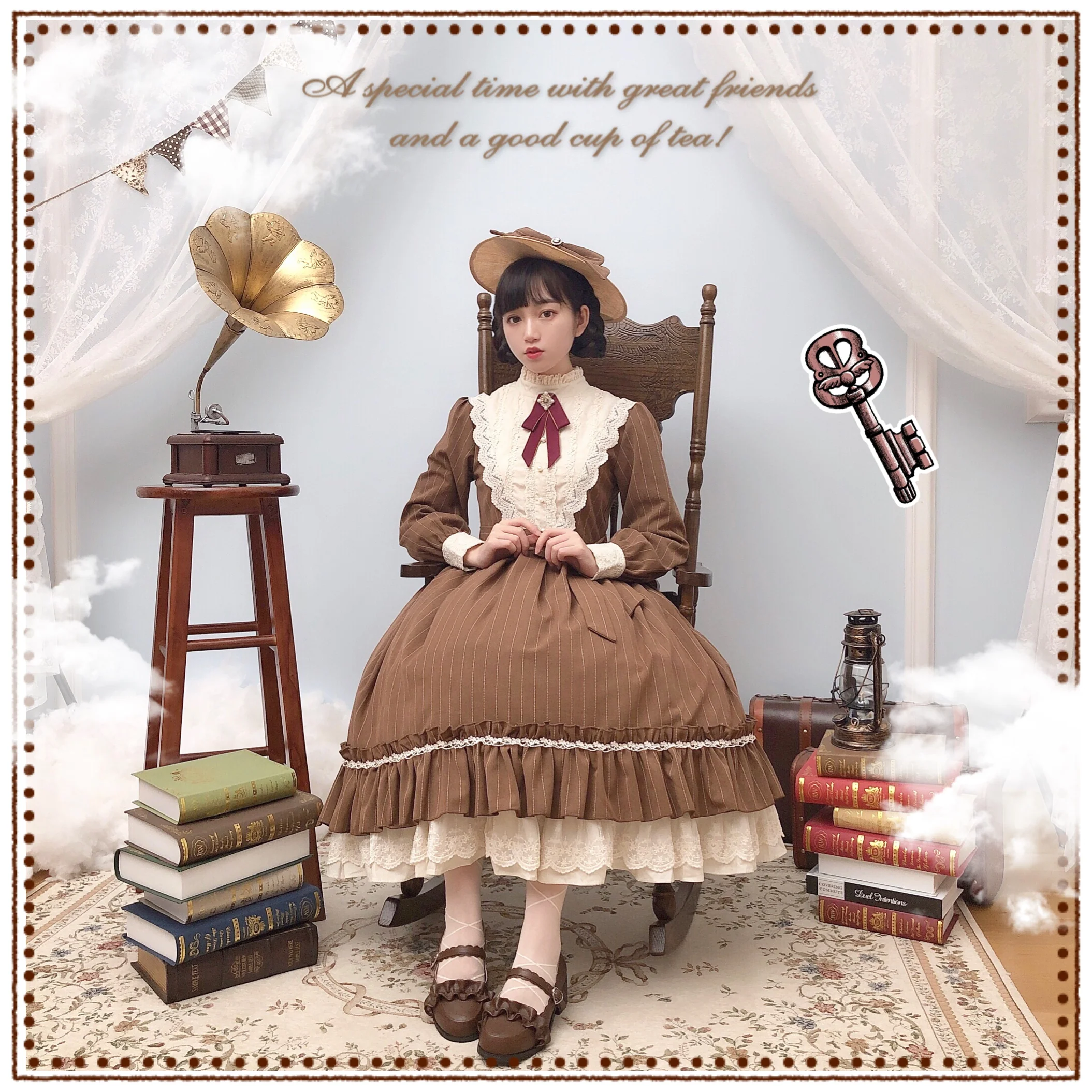 Miss point - Rose Silhouette - Vintage Classic Lolita OP - Image 3