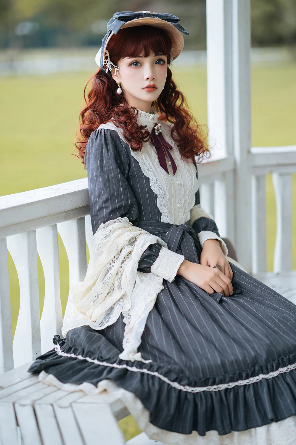 Miss point - Rose Silhouette - Vintage Classic Lolita OP - Image 9
