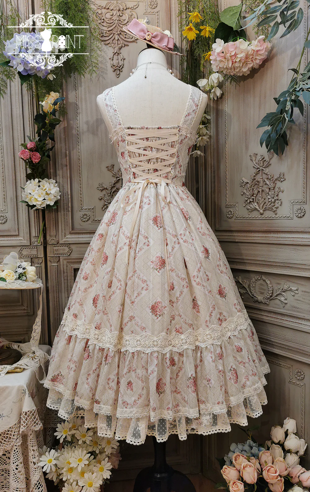 Woody Rose - Elegant Floral Lolita JSK Dress - Image 25