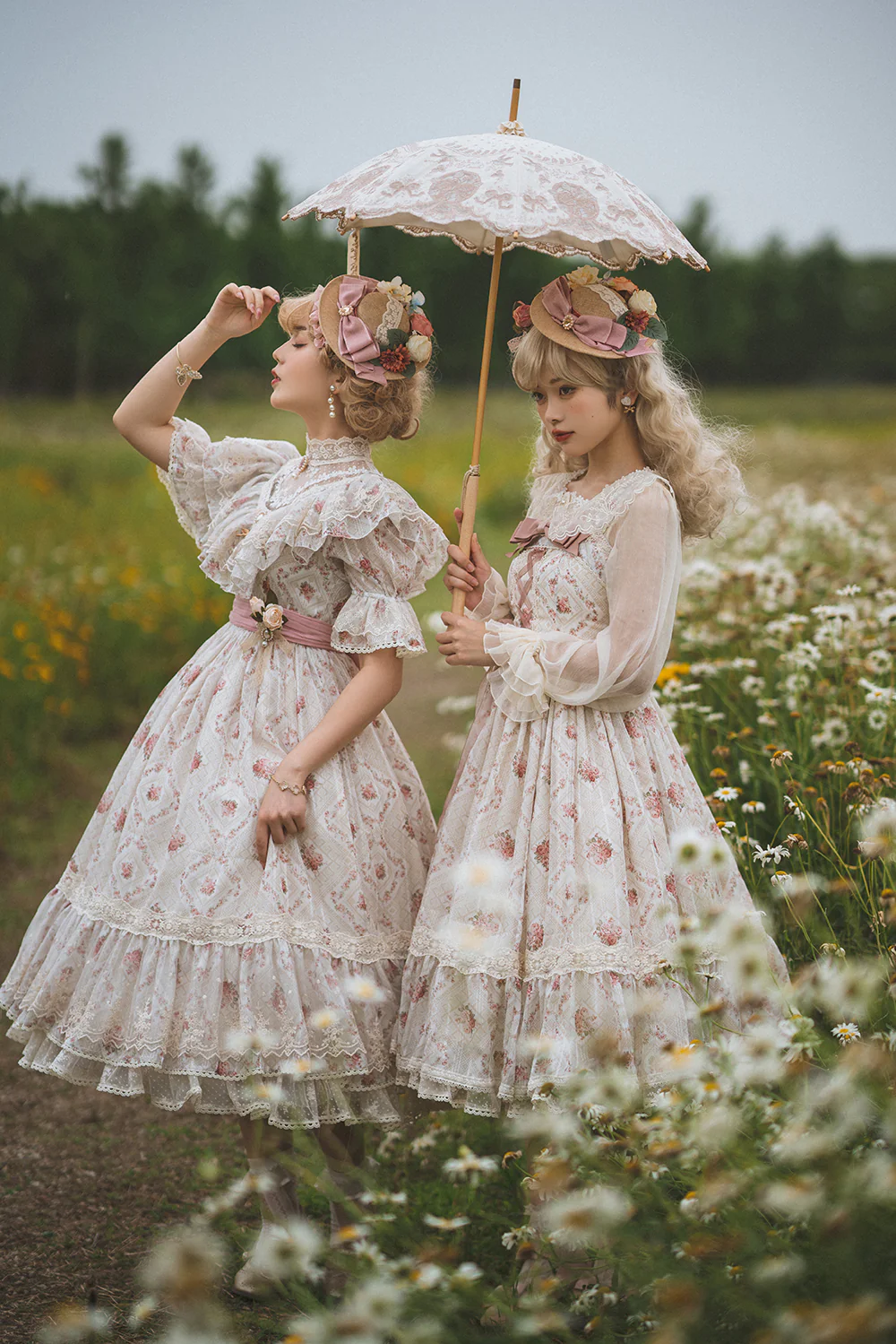 Woody Rose - Elegant Floral Lolita JSK Dress - Image 5