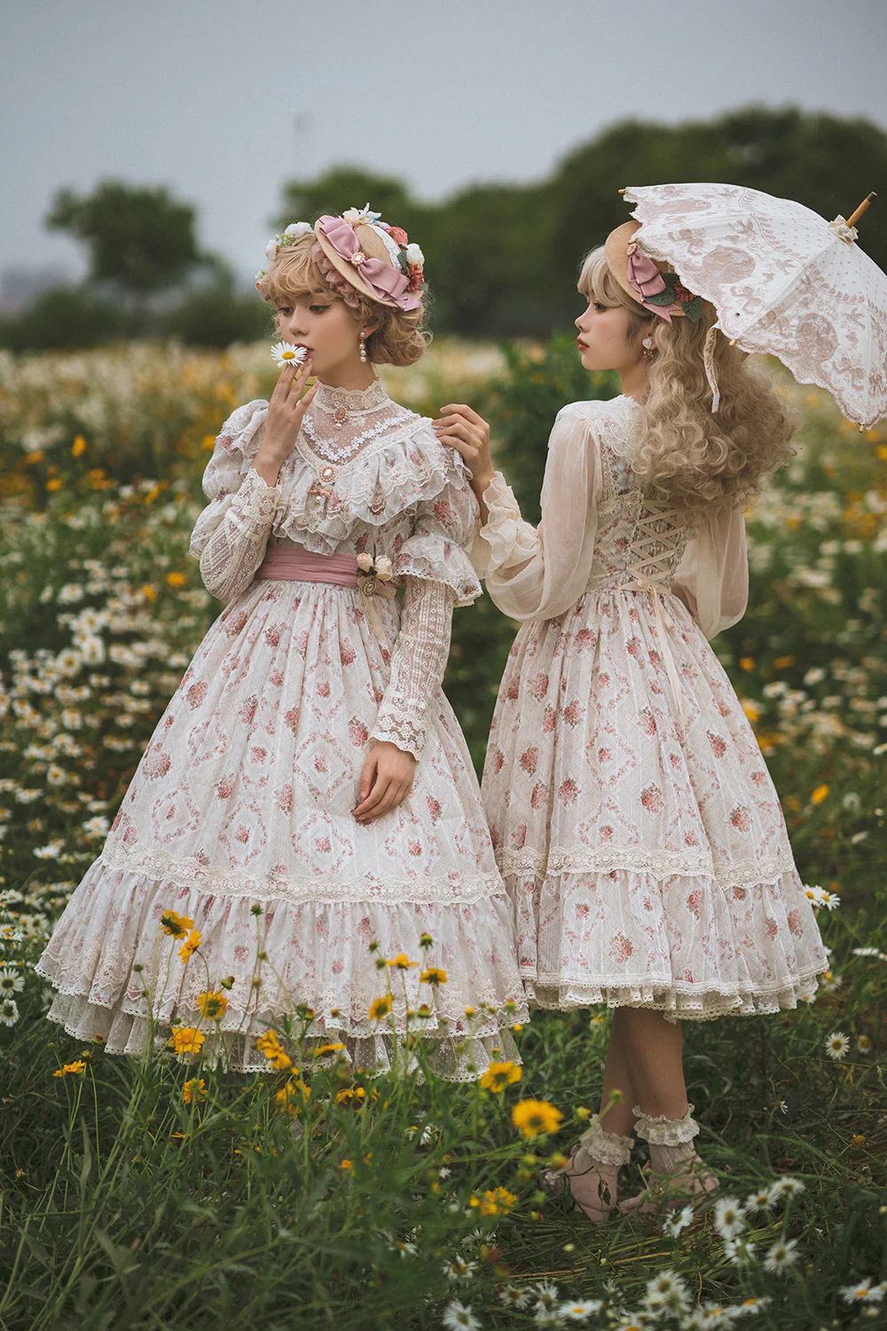 Woody Rose - Elegant Floral Lolita JSK Dress - Image 6