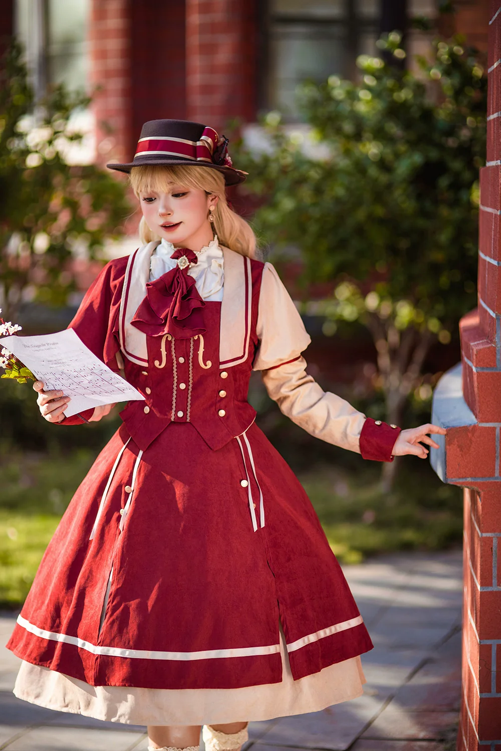 Golden Movement - Elegant Lolita Fishbone Skirt Customized - Image 24