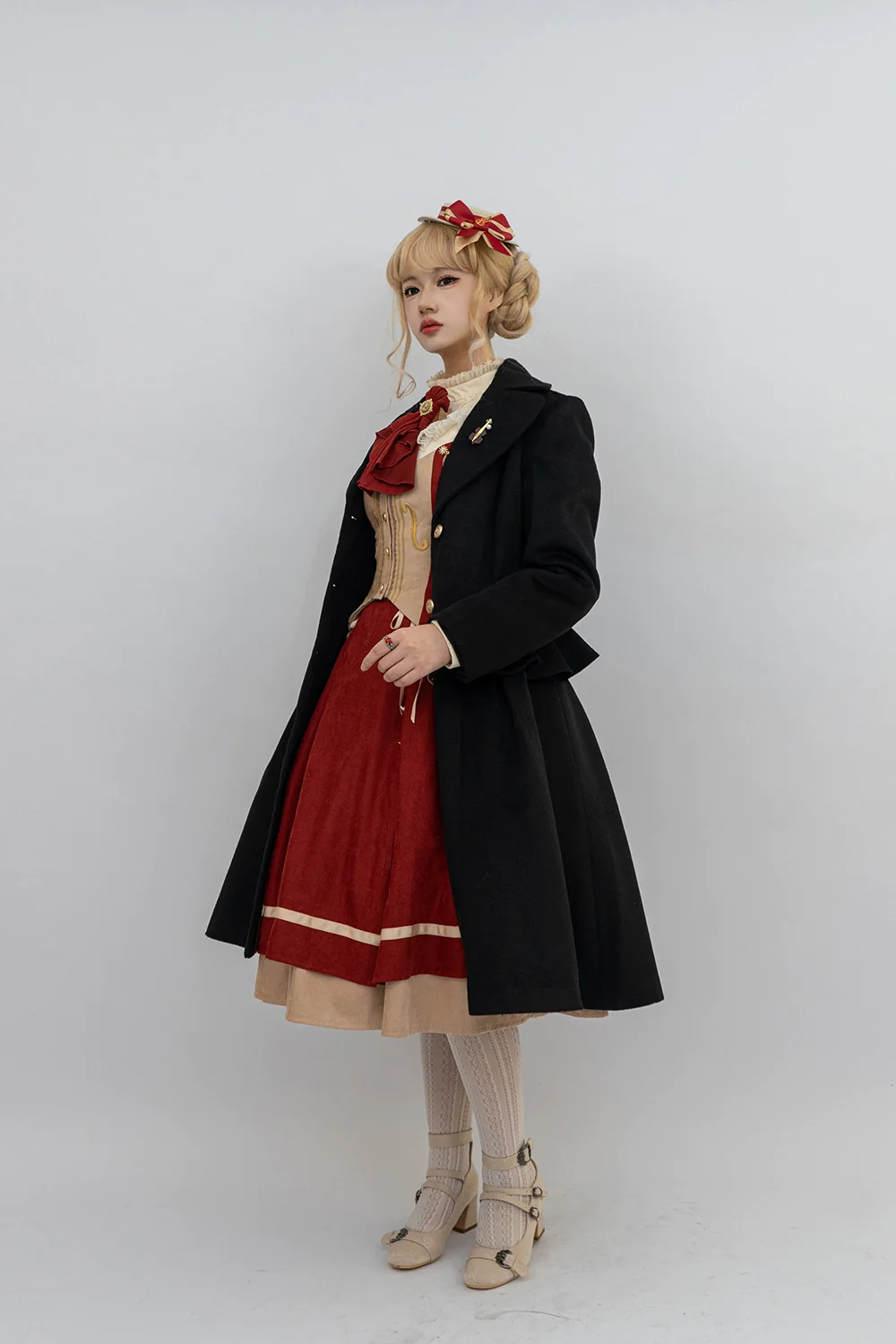 Golden Movement - Elegant Lolita Fishbone Skirt Customized - Image 45